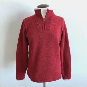 Kuhl Alfpaca Fleece 1/4 Zip Sweater  Pullover Red Womens Medium